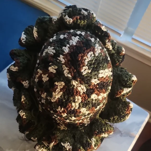 Crochet Multicolor Ruffled Hat - Picture 7 of 10
